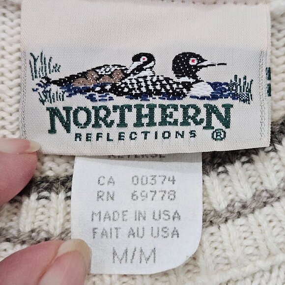 Northern Reflections Womens Vintage Sweater Medium Golf Scene Embroidery Knit - Picture 10 of 10